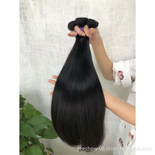 wholesale factory  Double Drawn bone straight human hair with closure Virgin woman hair bundles Human Hair Extensions